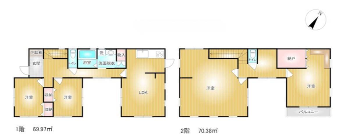 敷地面積:465.00㎡(約140.66坪) 建物面積:140.35㎡(約42.45坪)